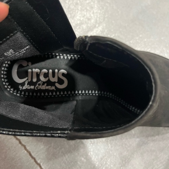 [8.5] Circus By Sam Edelman Boots WMN Holt Ankle Booties Heels Black Leather - Picture 5 of 7